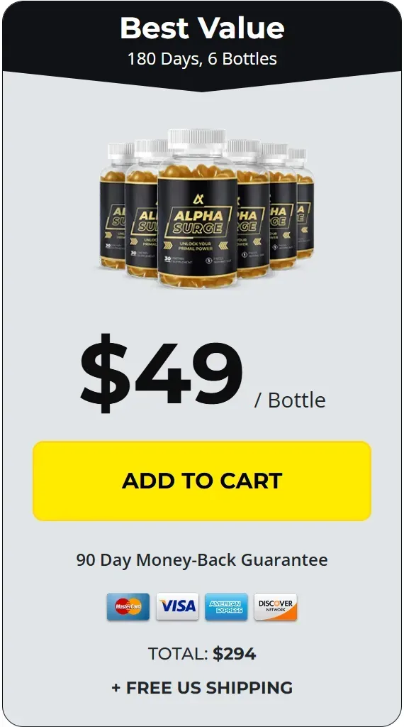 Alpha Surge price 6 bottle